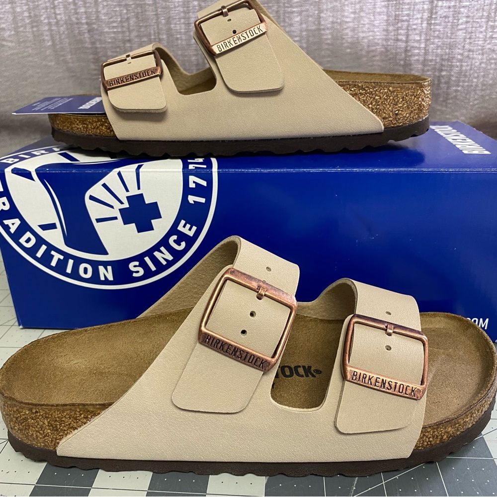 New in box - size 37 Ice Arizona Birkenstock sandals.